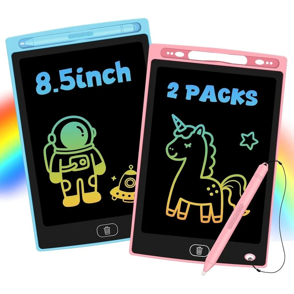 2 Pack LCD Writing Tablet for Kids, Erasable and Reusable Toddler Doodle Board i